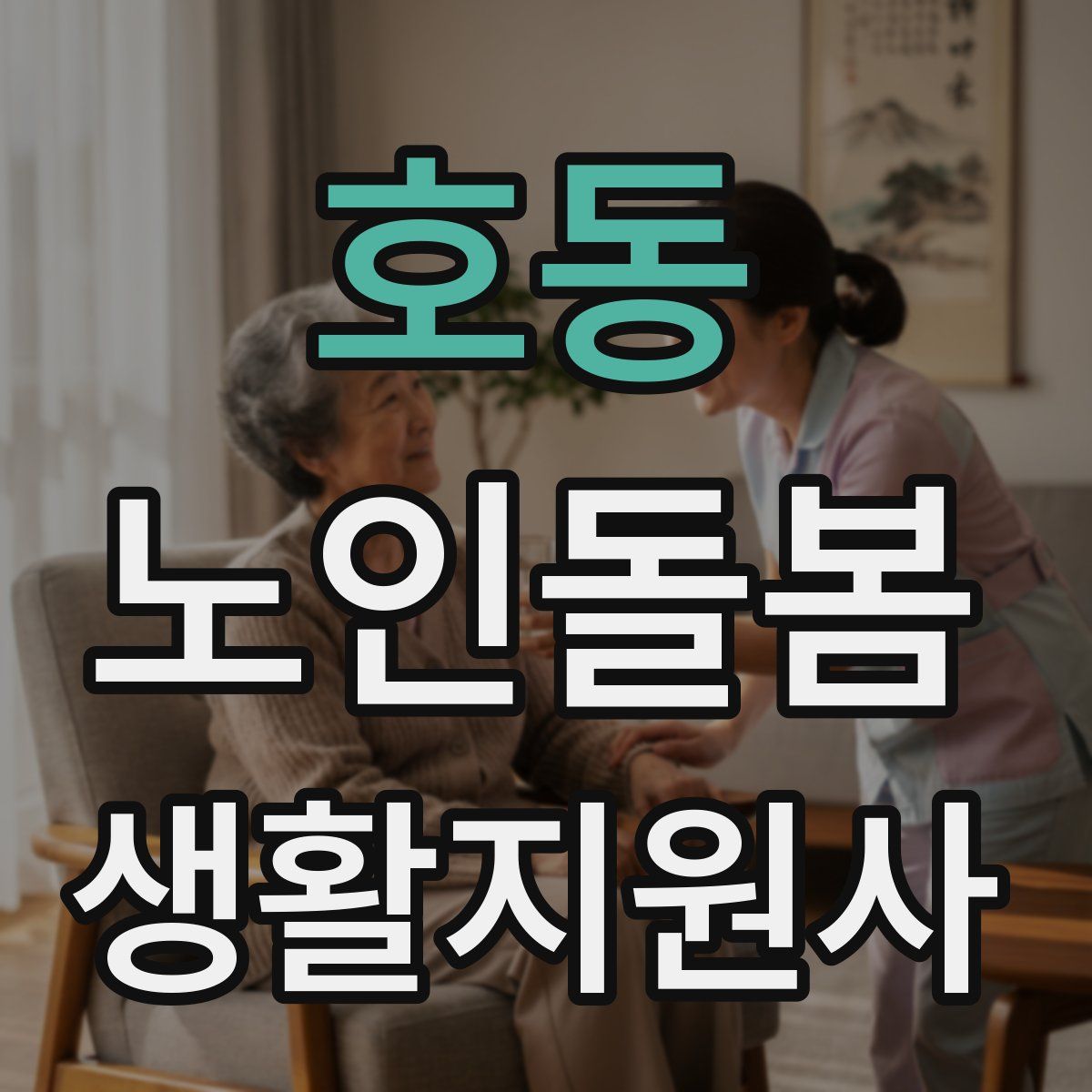 호동 노인돌봄생활지원사 자격증