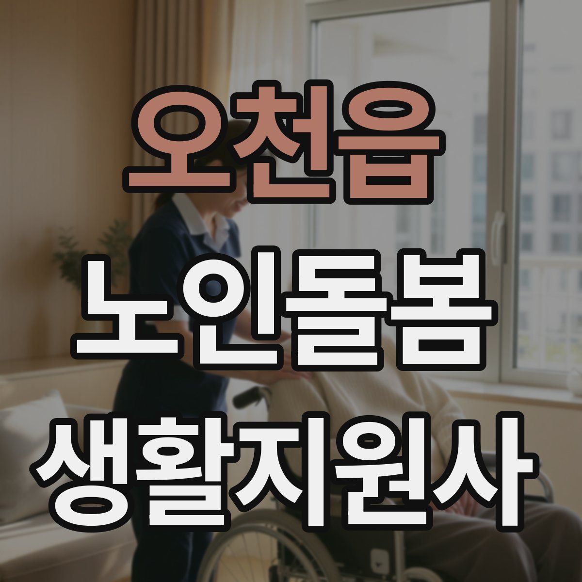 오천읍 노인돌봄생활지원사 자격증