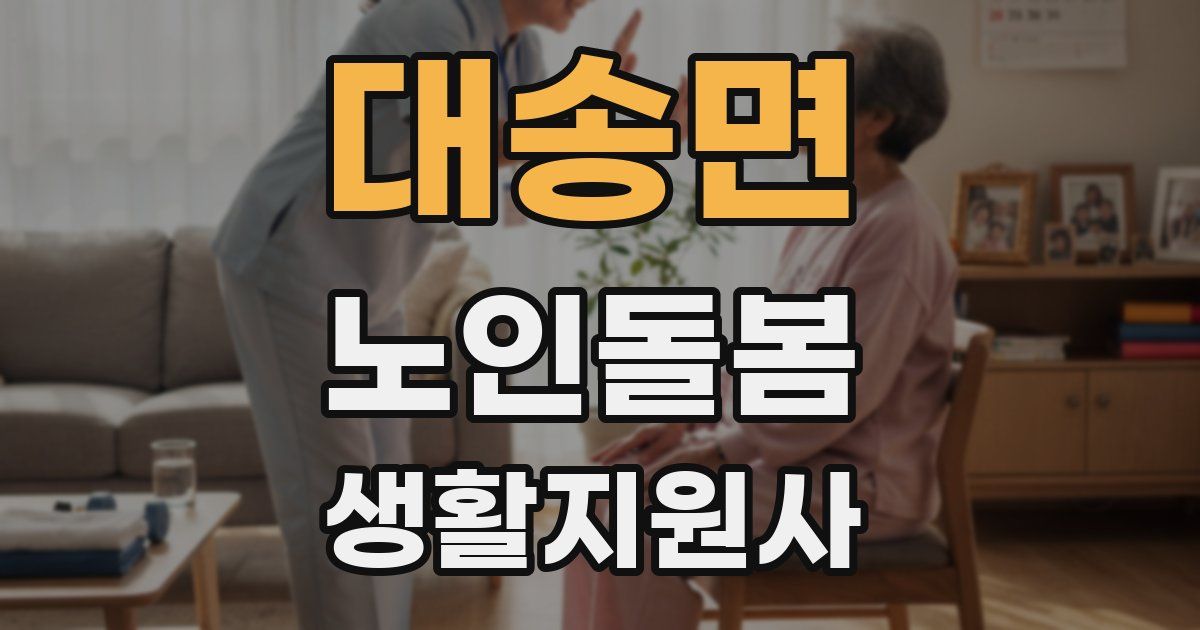 대송면 노인돌봄생활지원사 자격증