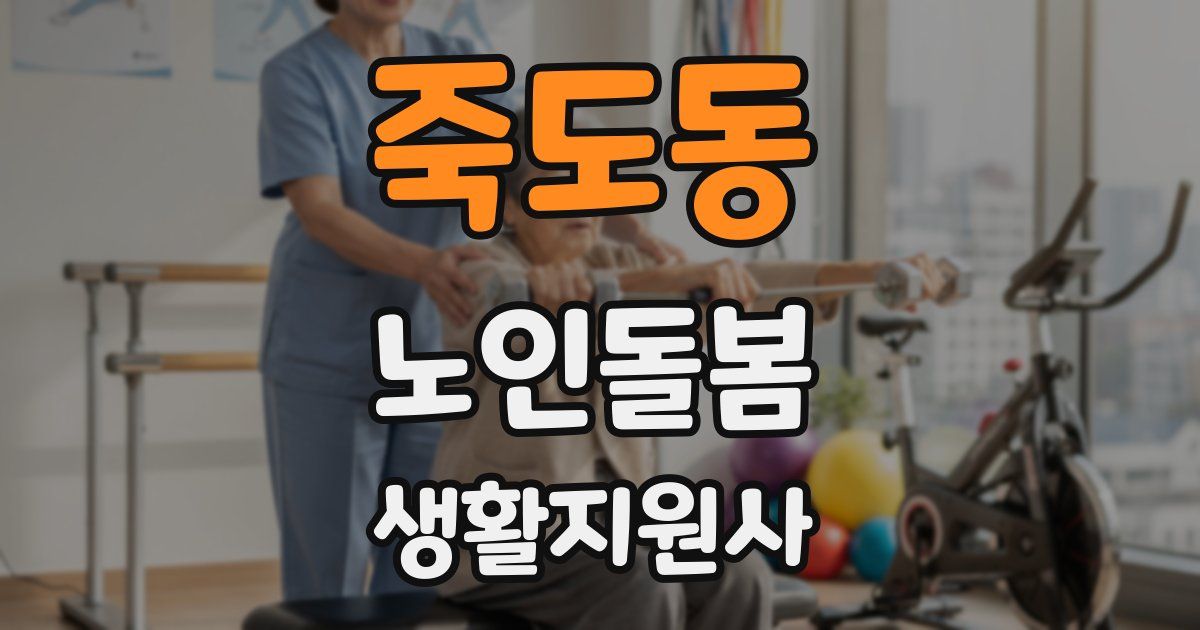 죽도동 노인돌봄생활지원사 자격증