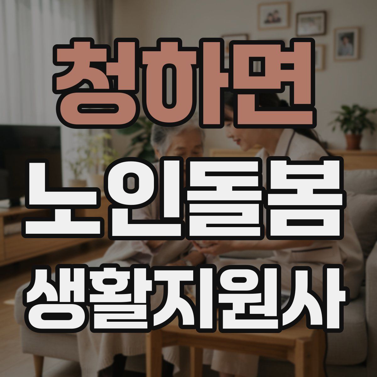 청하면 노인돌봄생활지원사 자격증