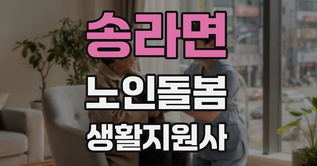 송라면 노인돌봄생활지원사 자격증