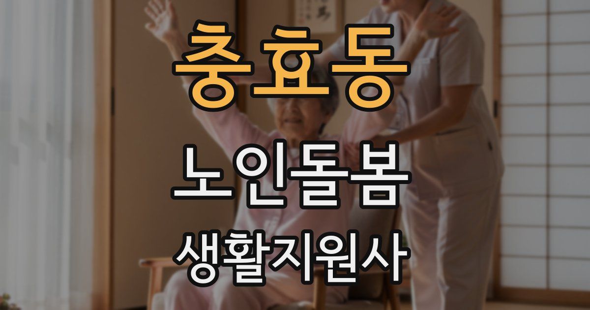 충효동 노인돌봄생활지원사 자격증