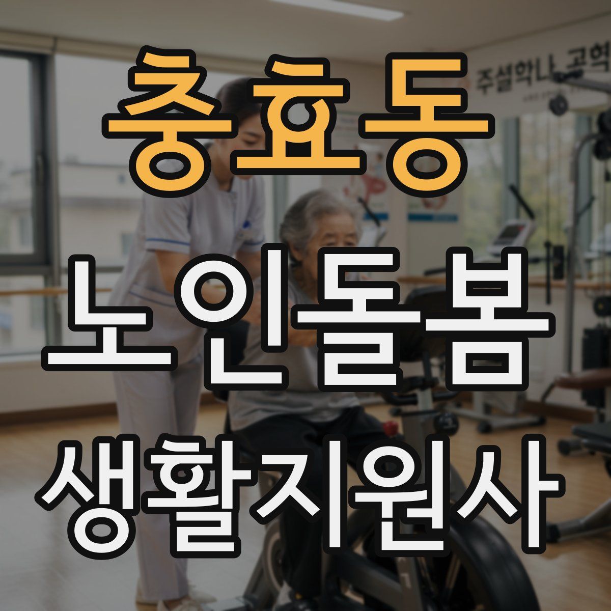충효동 노인돌봄생활지원사 자격증