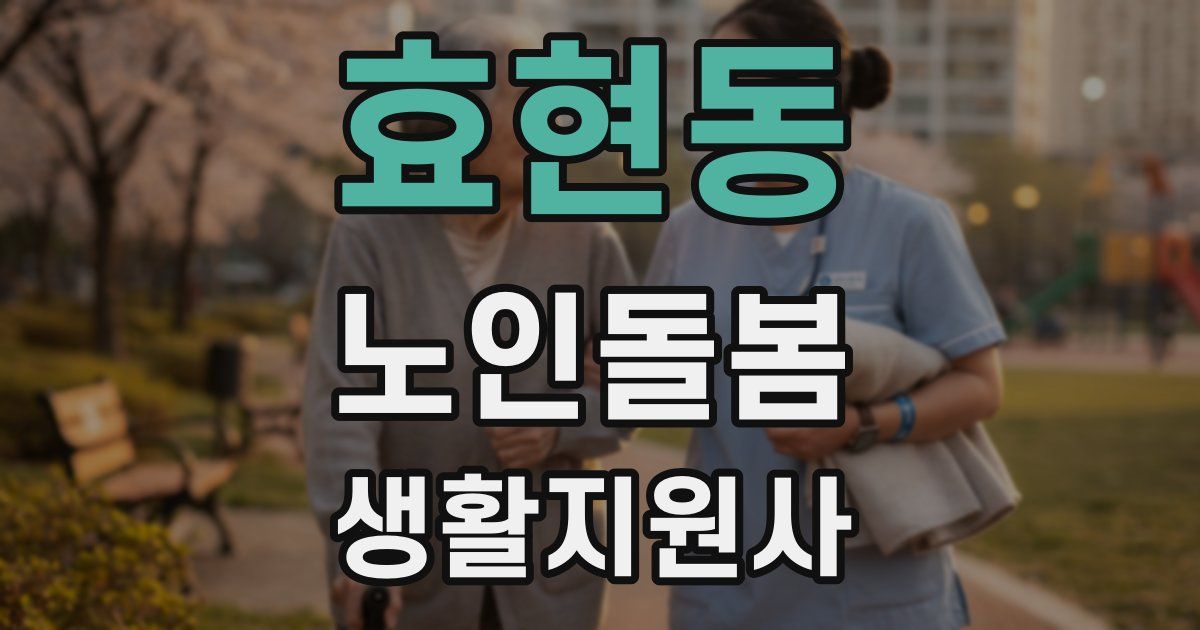 효현동 노인돌봄생활지원사 자격증