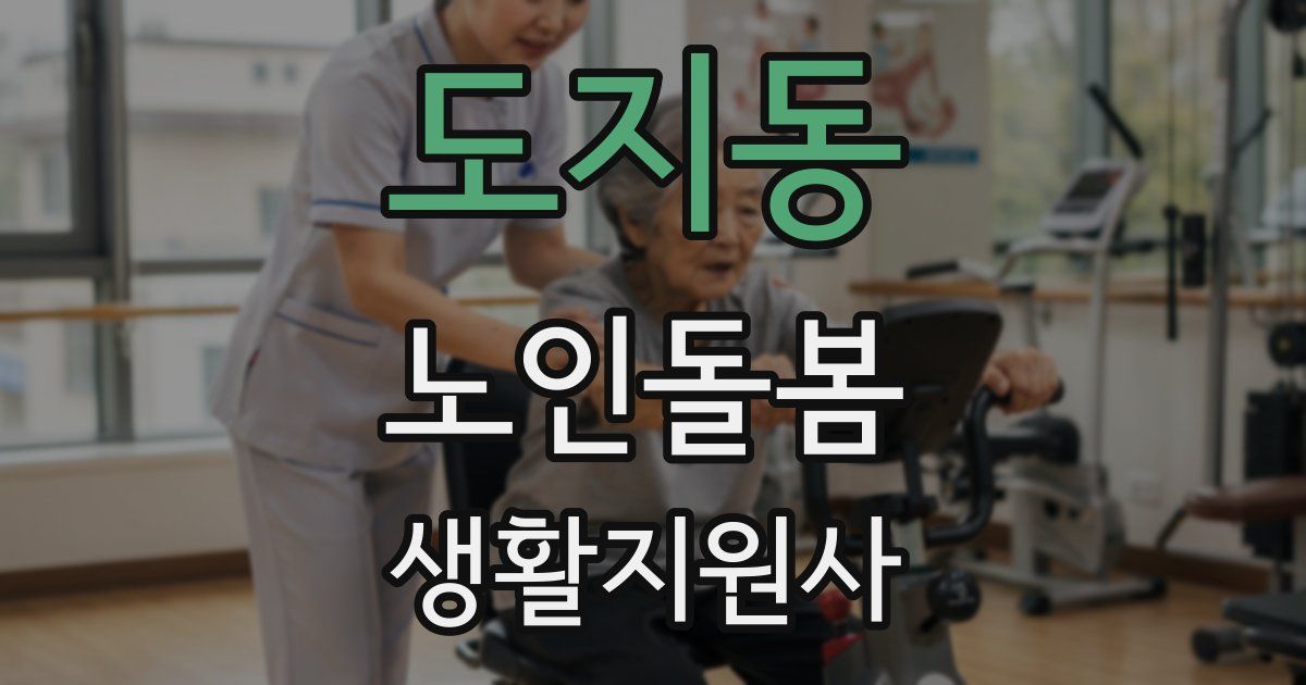 도지동 노인돌봄생활지원사 자격증