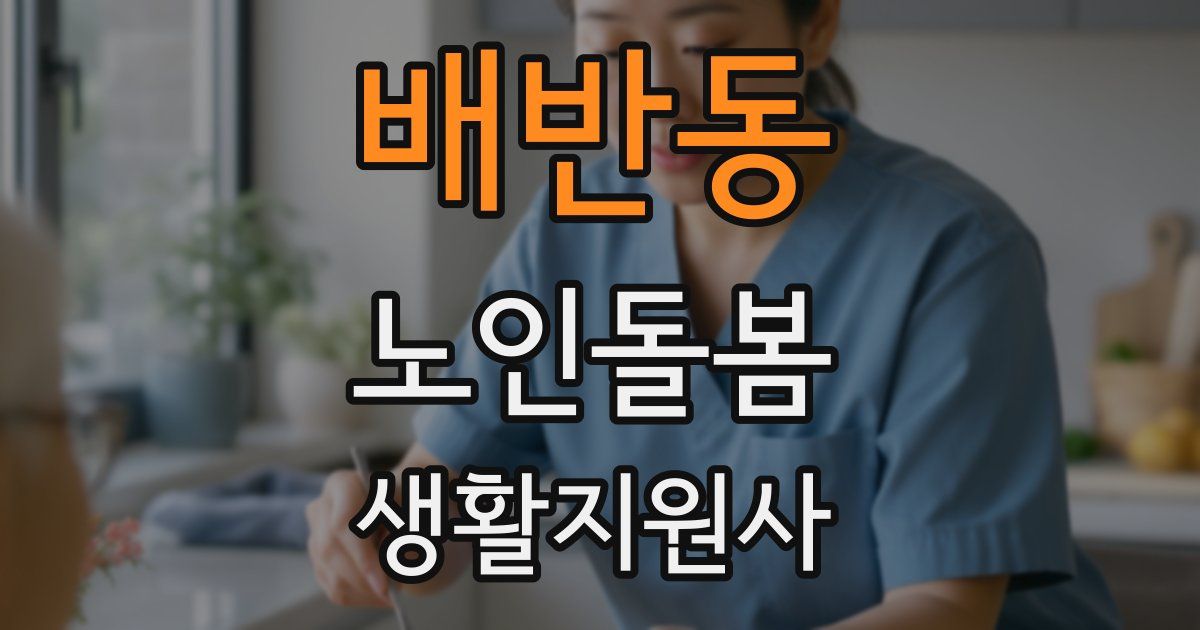 배반동 노인돌봄생활지원사 자격증
