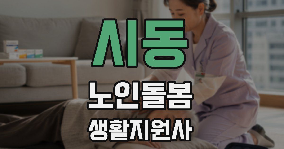 시동 노인돌봄생활지원사 자격증