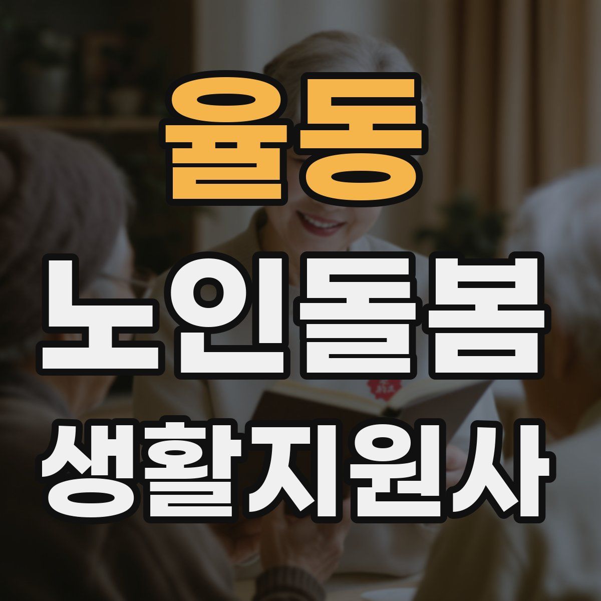 율동 노인돌봄생활지원사 자격증