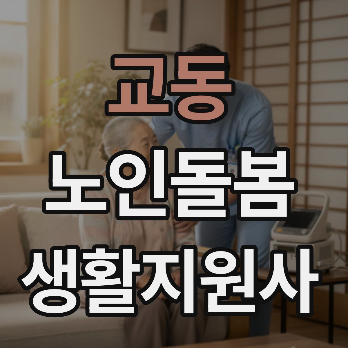 교동 노인돌봄생활지원사 자격증