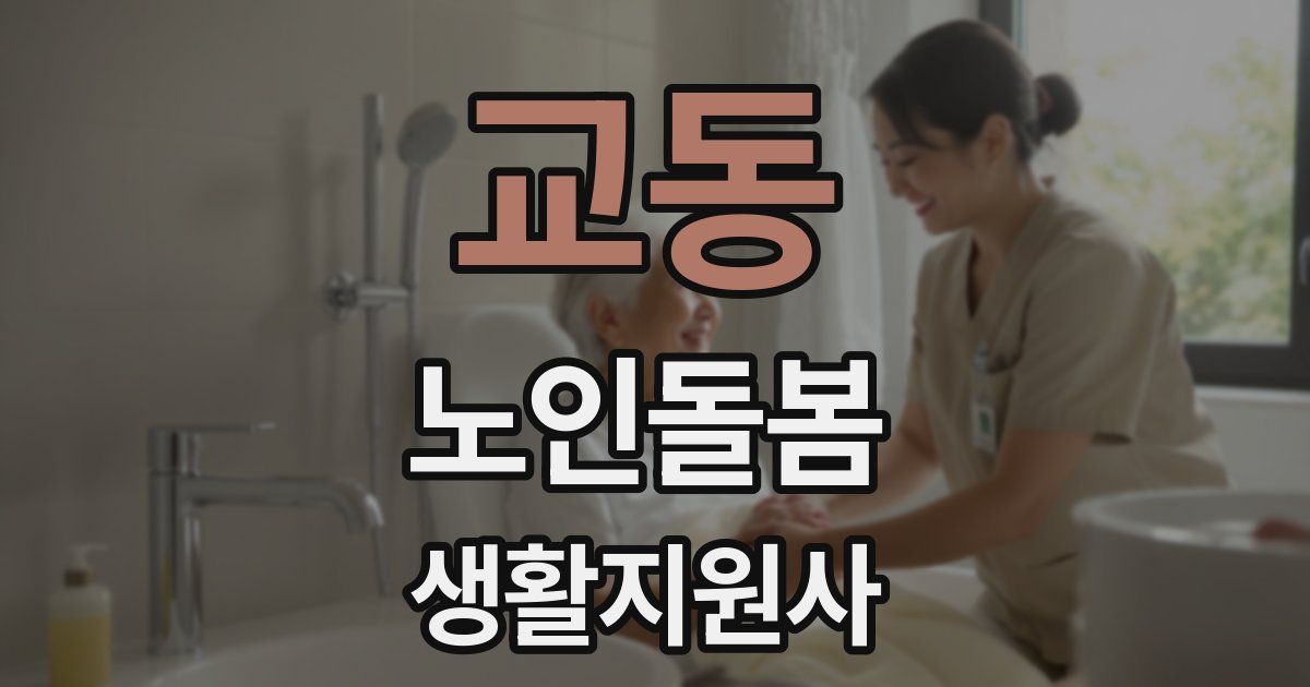 교동 노인돌봄생활지원사 자격증