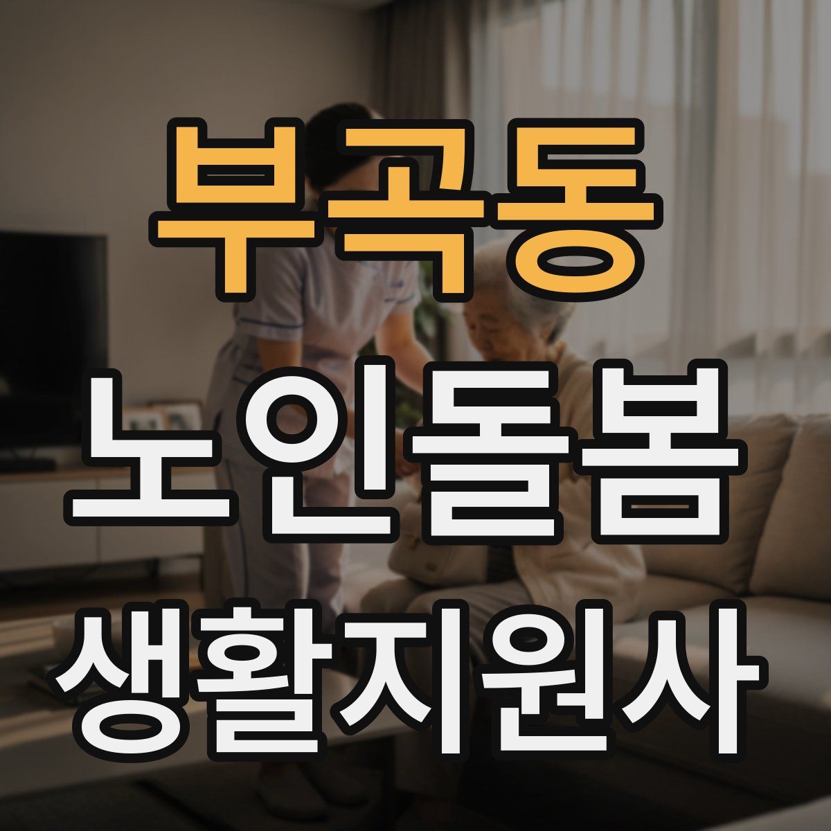 부곡동 노인돌봄생활지원사 자격증