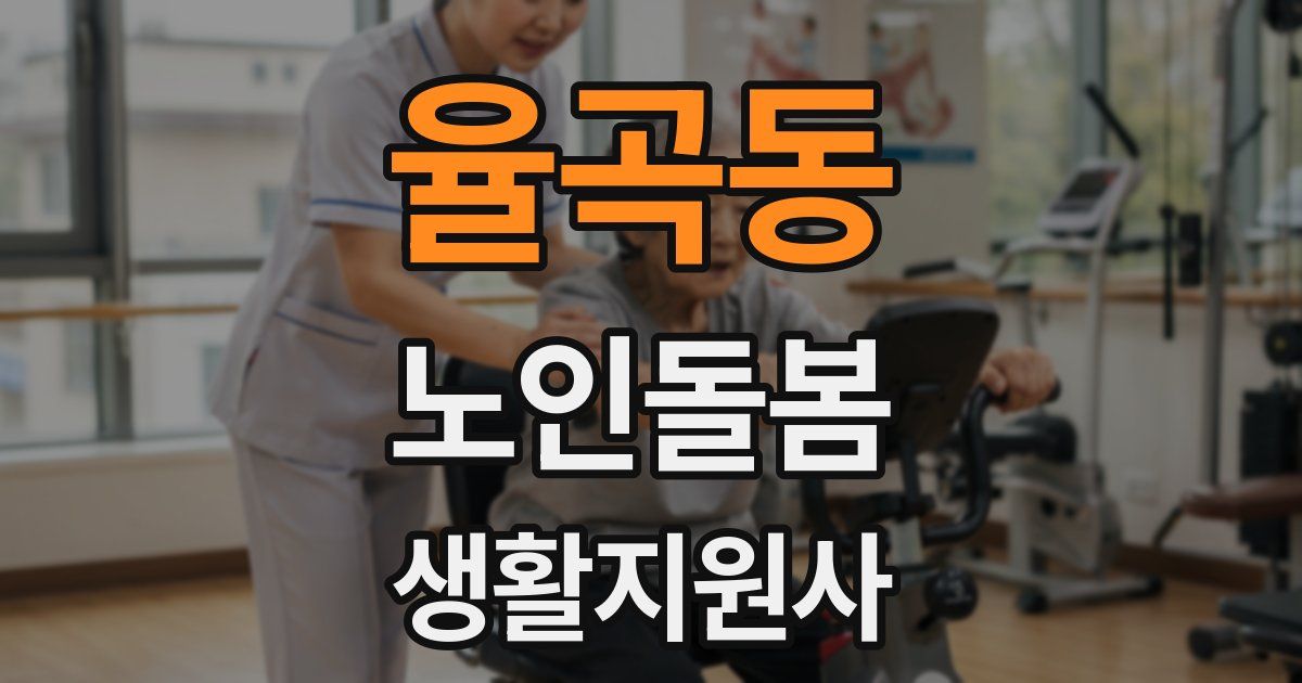 율곡동 노인돌봄생활지원사 자격증