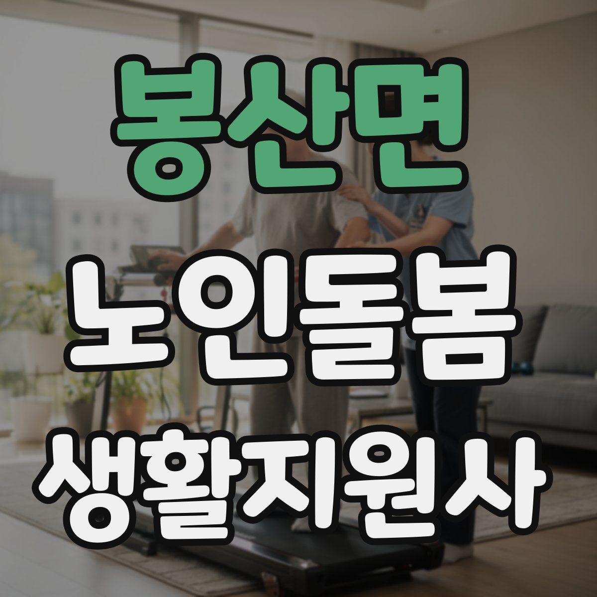 봉산면 노인돌봄생활지원사 자격증