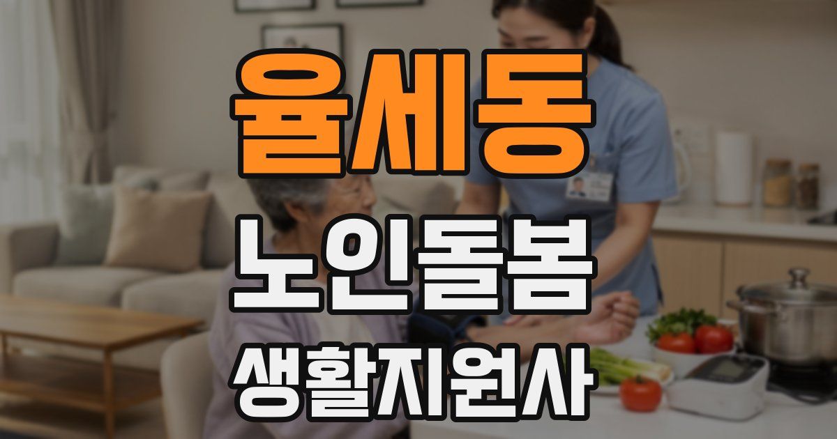 율세동 노인돌봄생활지원사 자격증