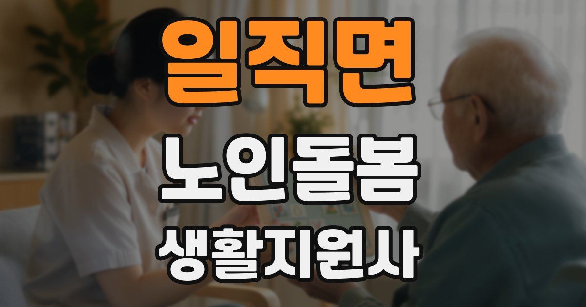 일직면 노인돌봄생활지원사 자격증