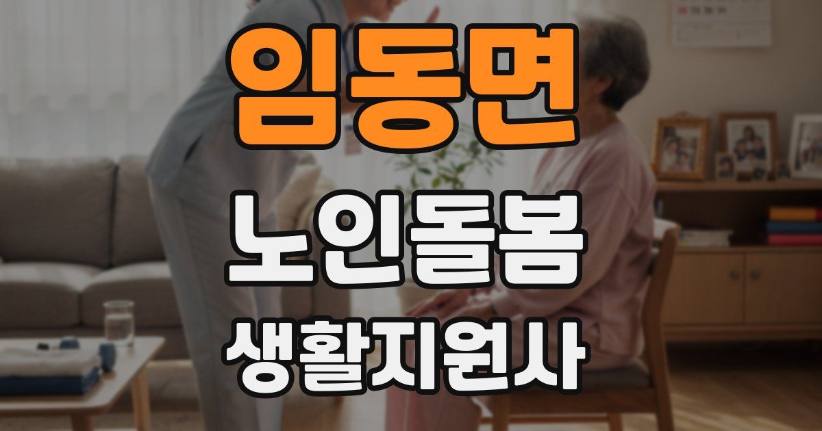 임동면 노인돌봄생활지원사 자격증