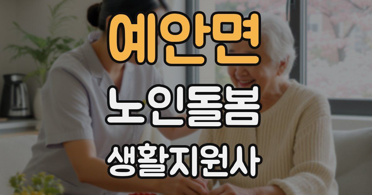예안면 노인돌봄생활지원사 자격증