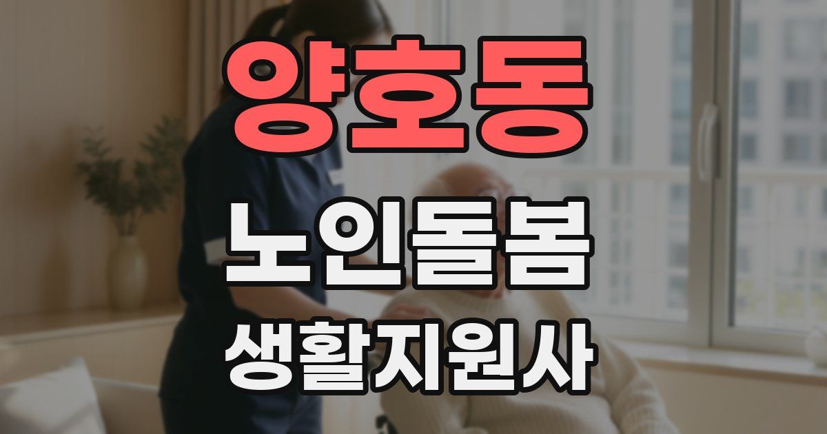 양호동 노인돌봄생활지원사 자격증