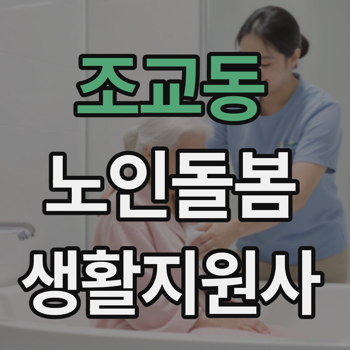 조교동 노인돌봄생활지원사 자격증