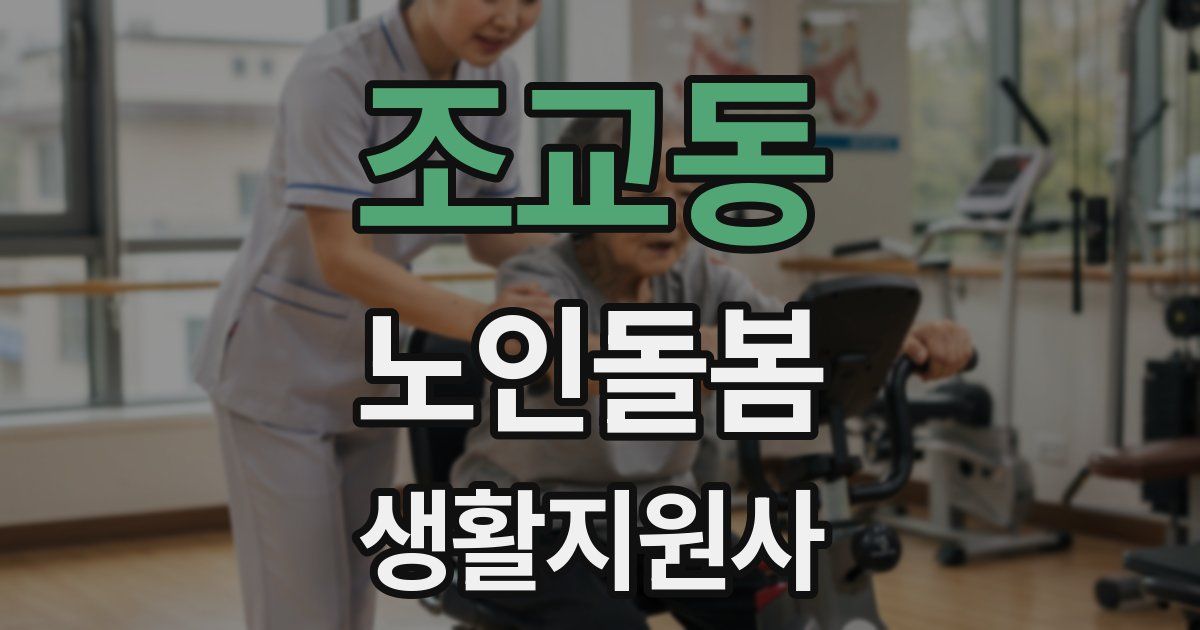 조교동 노인돌봄생활지원사 자격증