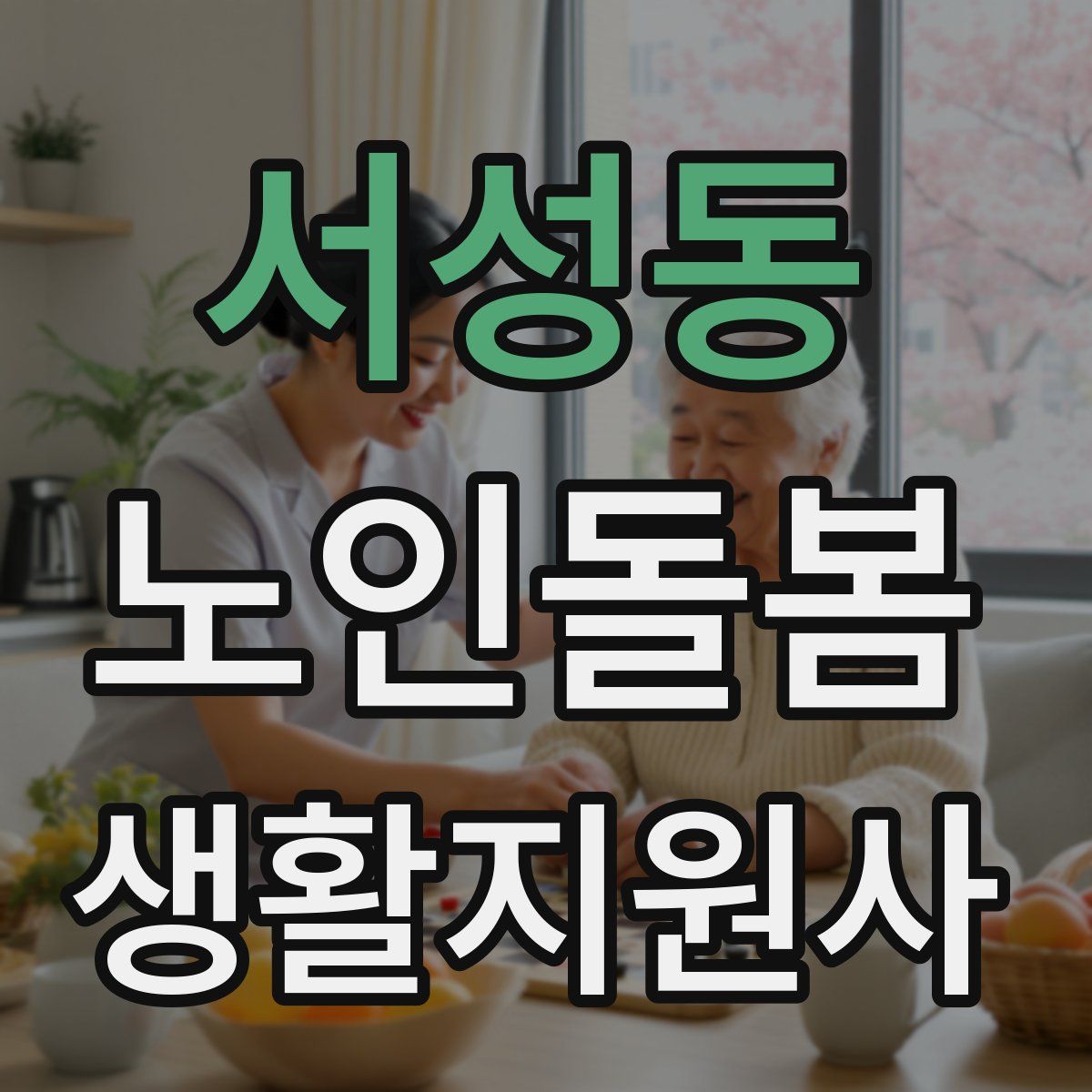 서성동 노인돌봄생활지원사 자격증