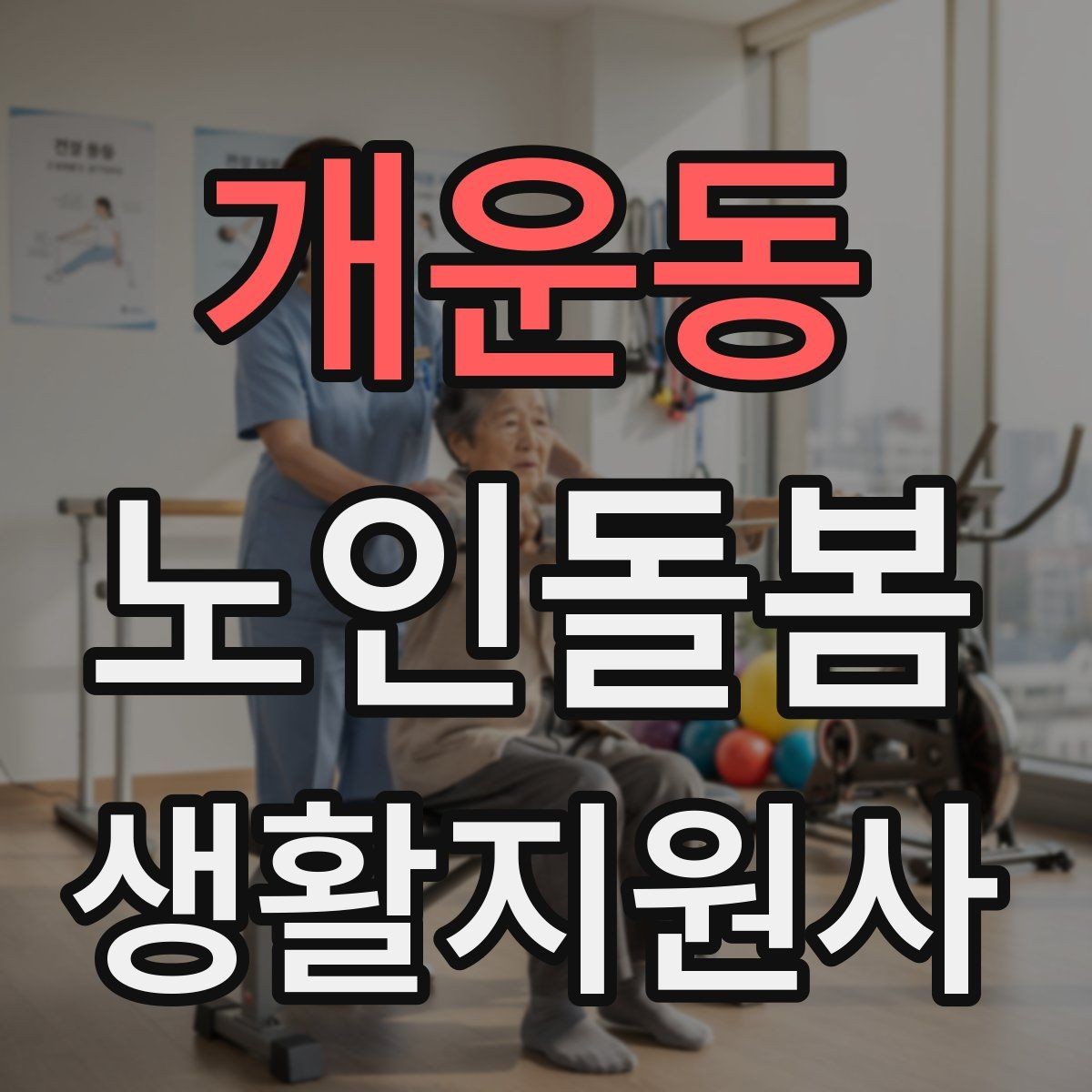 개운동 노인돌봄생활지원사 자격증 나에게 맞는 활동 스타일 찾기
