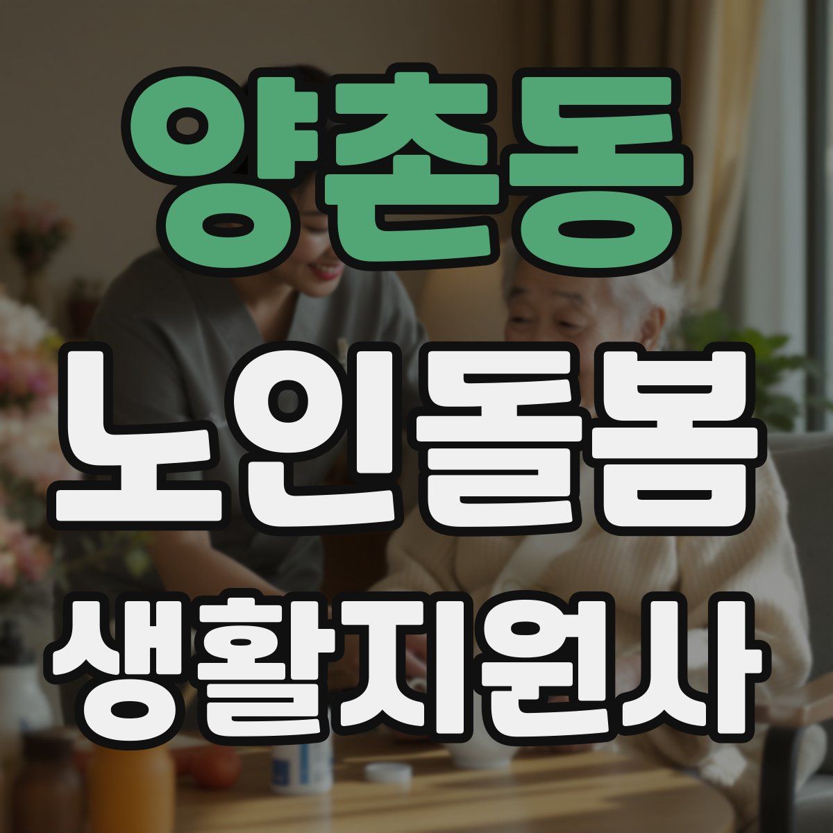 양촌동 노인돌봄생활지원사 자격증