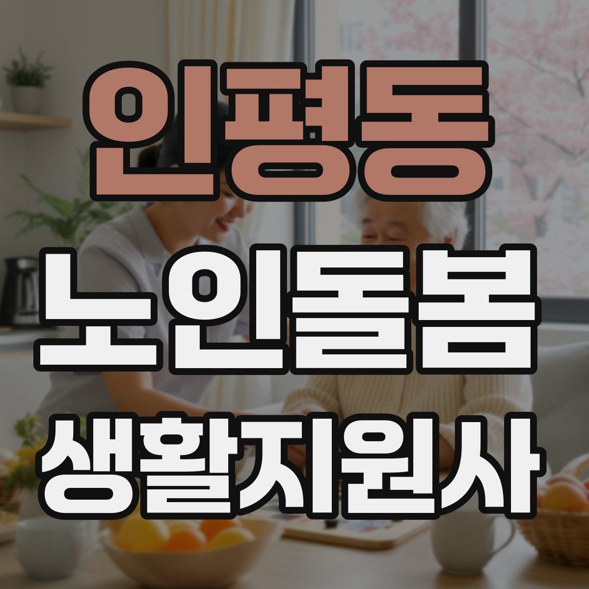인평동 노인돌봄생활지원사 자격증