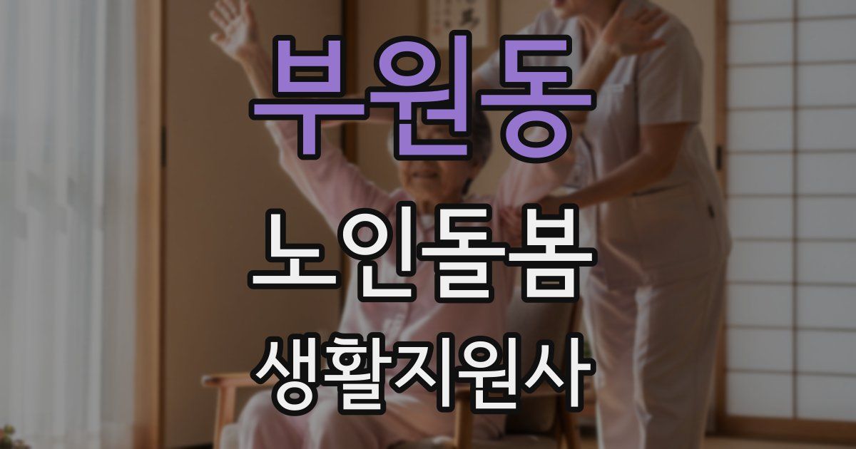 부원동 노인돌봄생활지원사 자격증