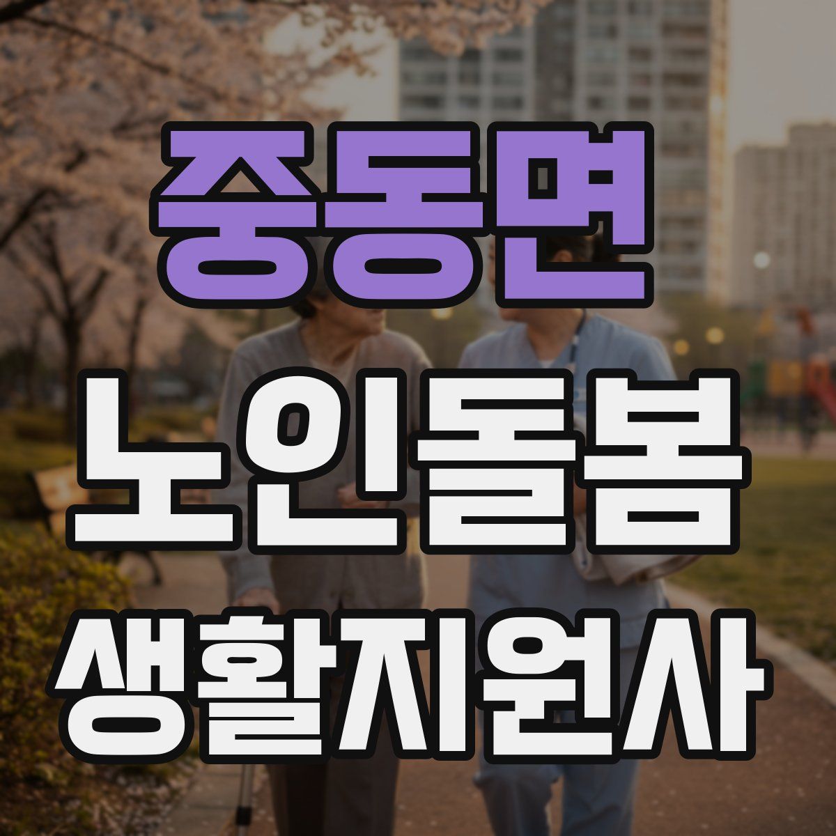 중동면 노인돌봄생활지원사 자격증
