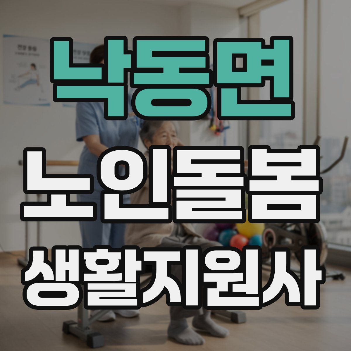 낙동면 노인돌봄생활지원사 자격증