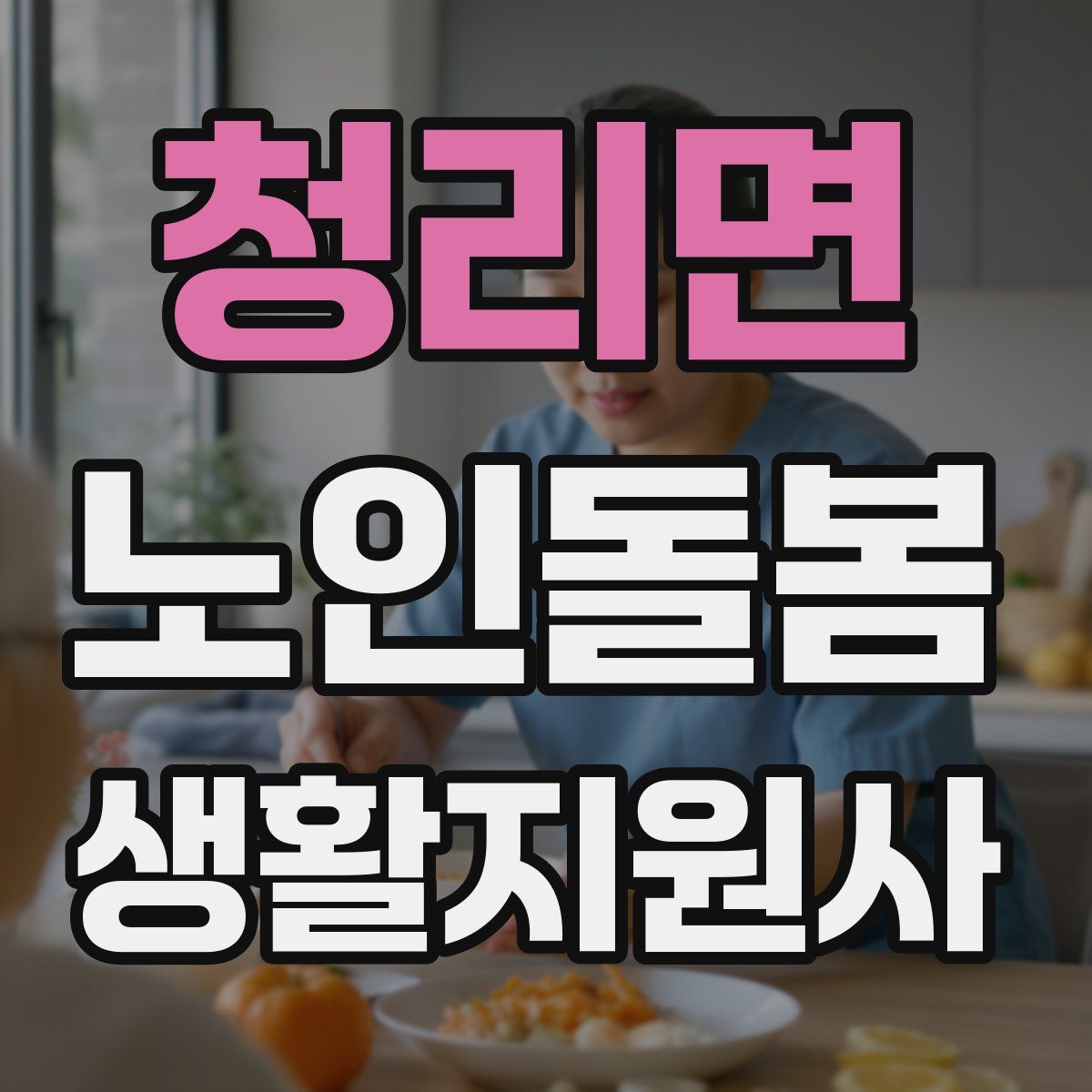 청리면 노인돌봄생활지원사 자격증