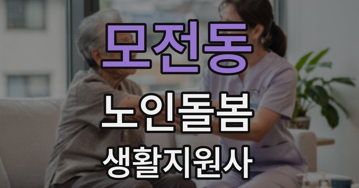 모전동 노인돌봄생활지원사 자격증