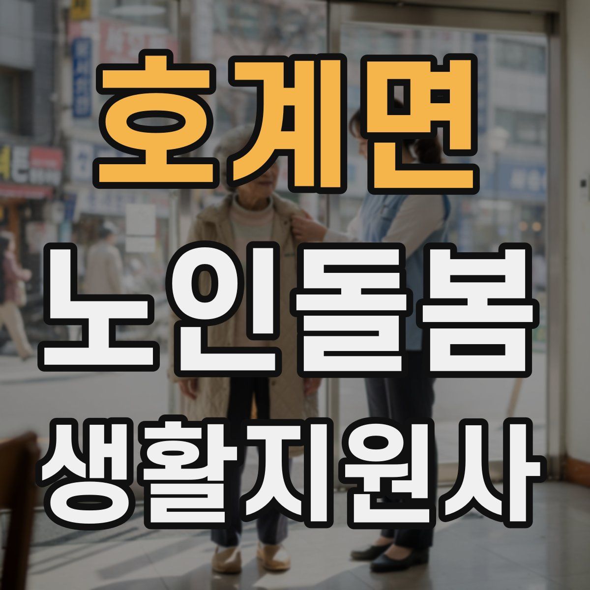 호계면 노인돌봄생활지원사 자격증