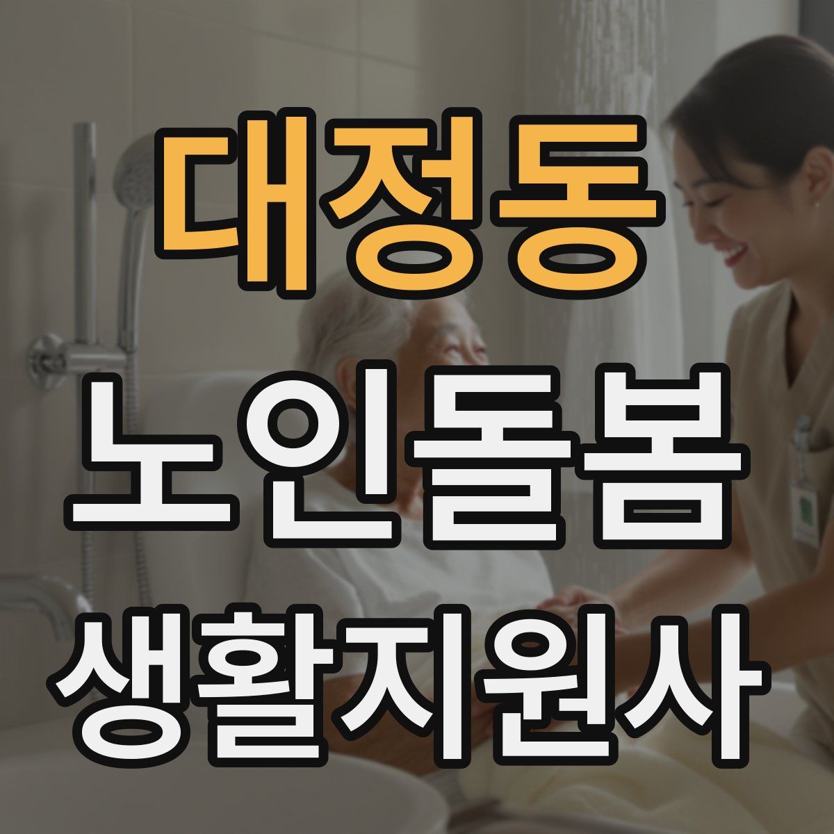 대정동 노인돌봄생활지원사 자격증