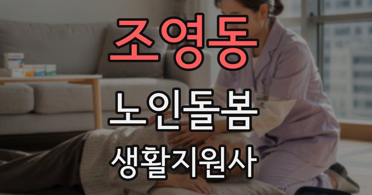 조영동 노인돌봄생활지원사 자격증