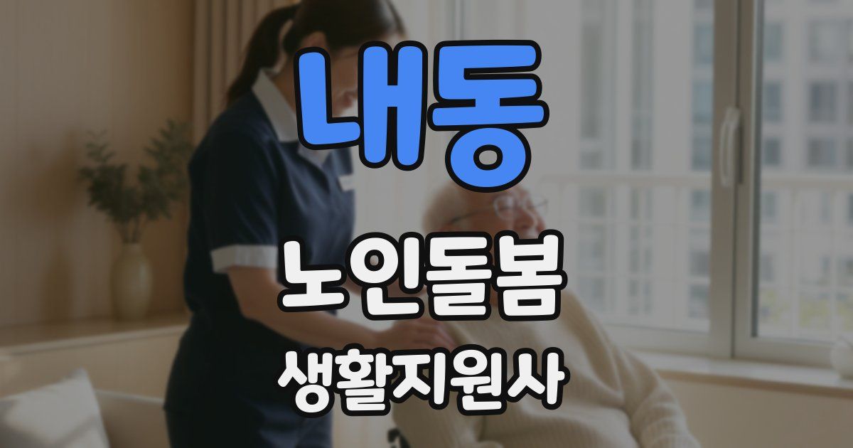 내동 노인돌봄생활지원사 자격증