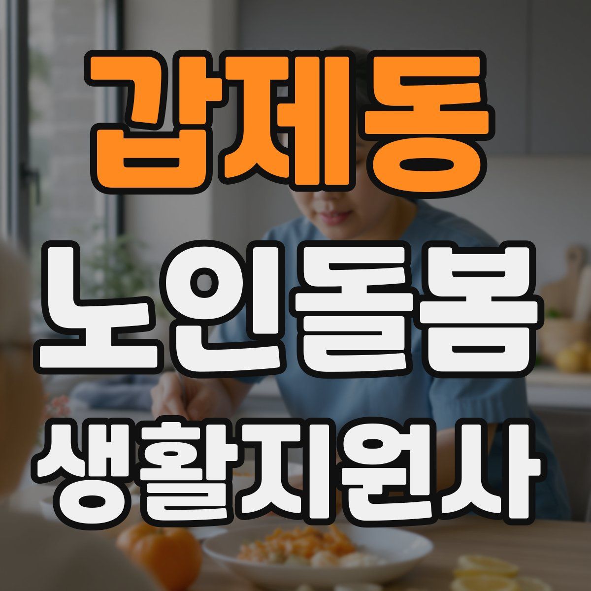 갑제동 노인돌봄생활지원사 자격증