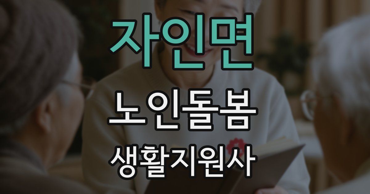 자인면 노인돌봄생활지원사 자격증