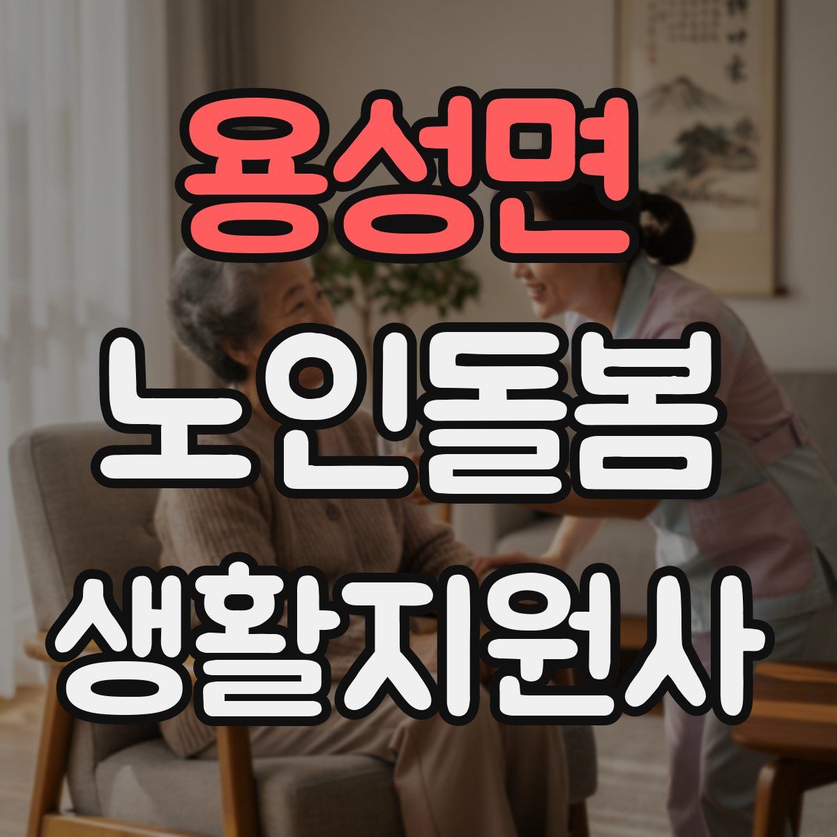 용성면 노인돌봄생활지원사 자격증