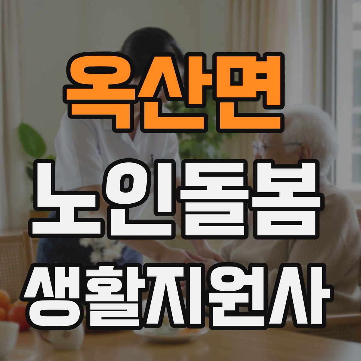 옥산면 노인돌봄생활지원사 자격증