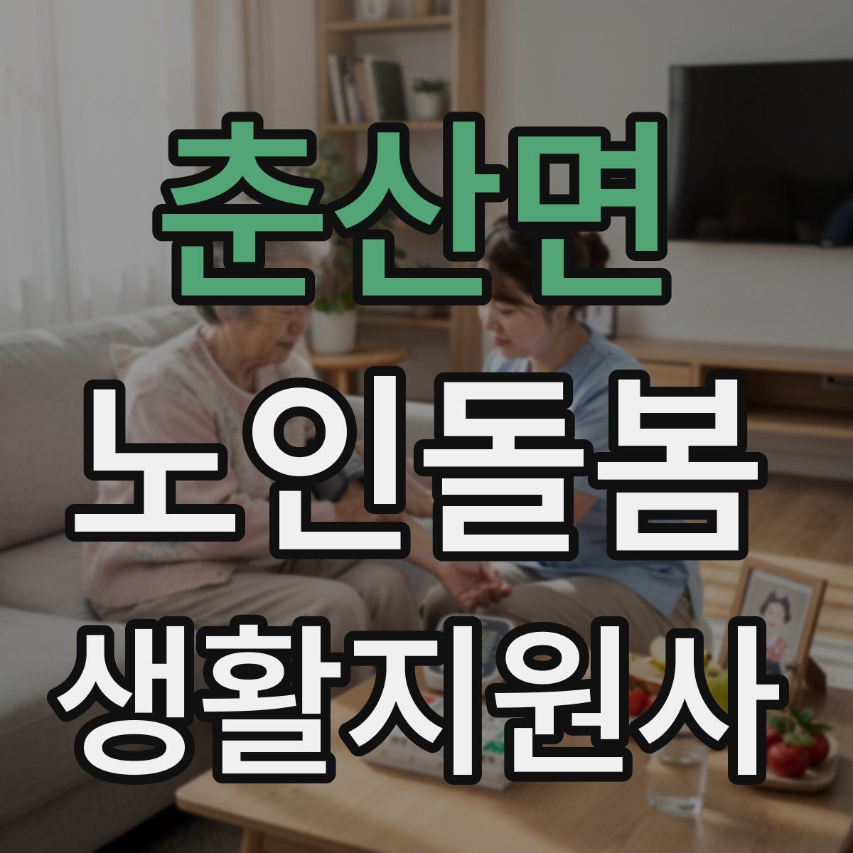 춘산면 노인돌봄생활지원사 자격증