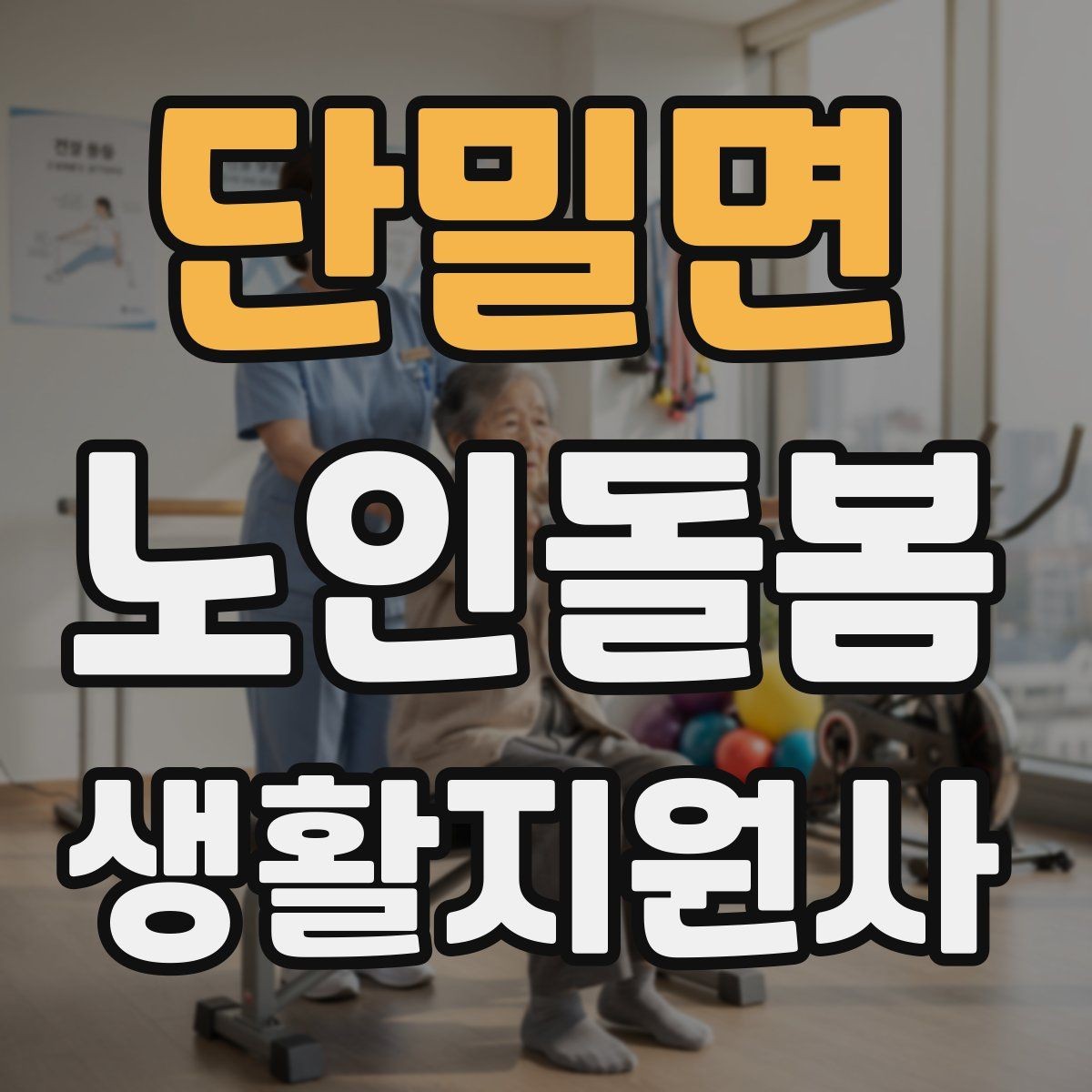 단밀면 노인돌봄생활지원사 자격증 나에게 맞는 활동 스타일 찾기