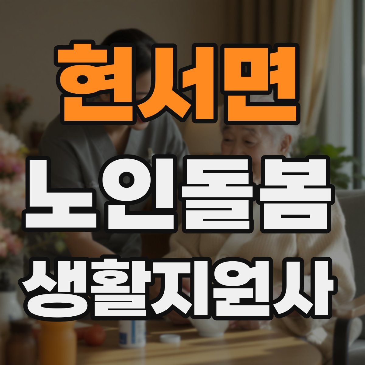 현서면 노인돌봄생활지원사 자격증