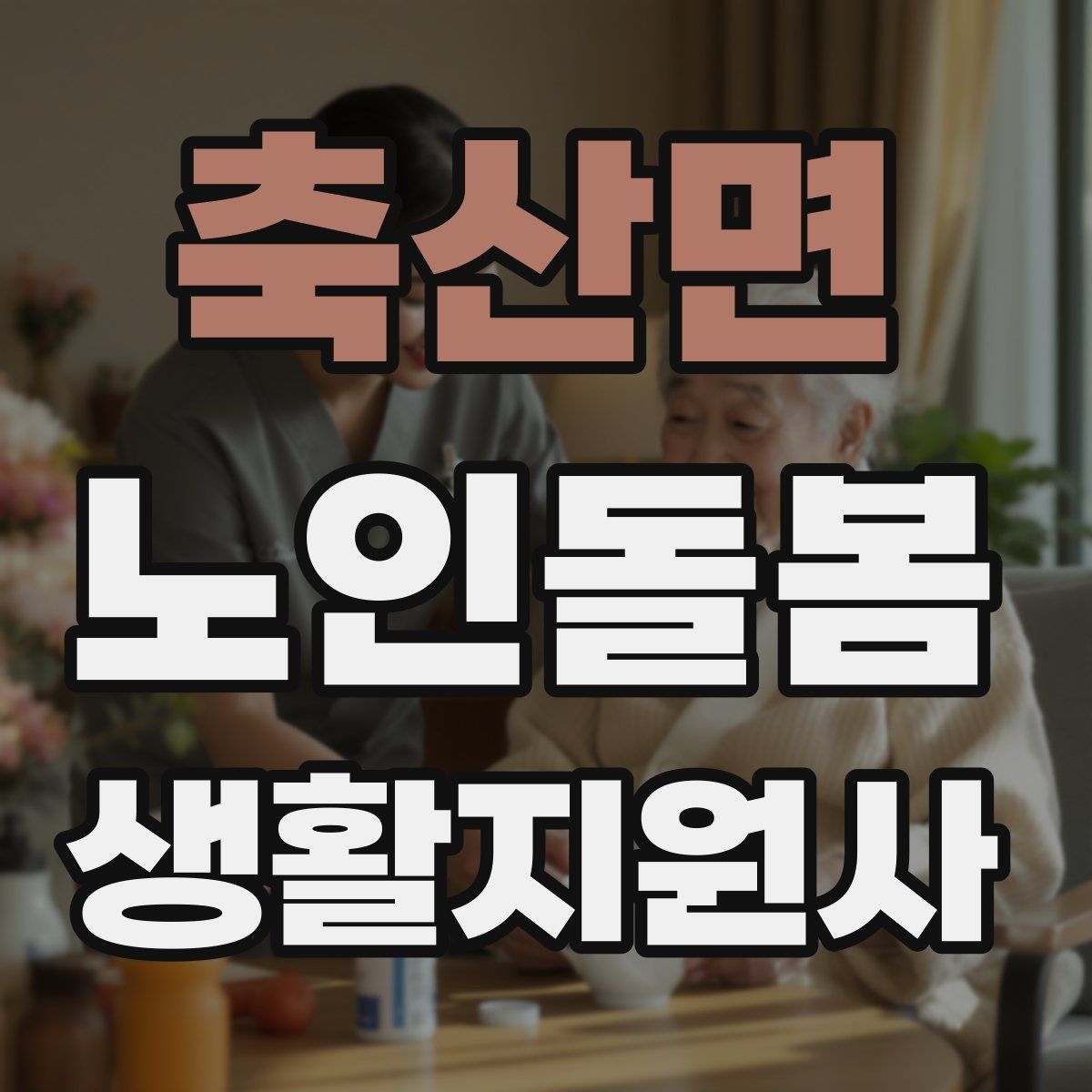 축산면 노인돌봄생활지원사 자격증