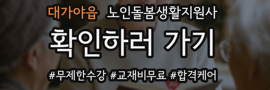 대가야읍 노인돌봄생활지원사 자격증