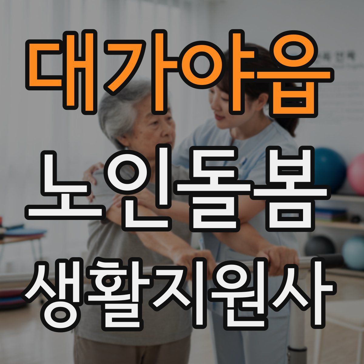 대가야읍 노인돌봄생활지원사 자격증