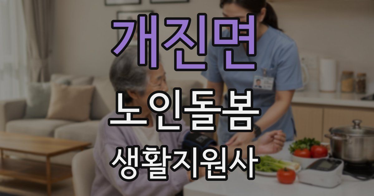 개진면 노인돌봄생활지원사 자격증