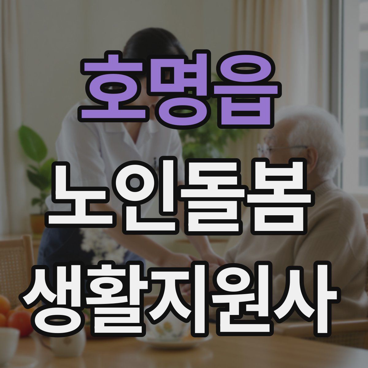 호명읍 노인돌봄생활지원사 자격증